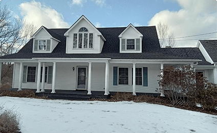 clean asphalt roofing installation in midcoast maine