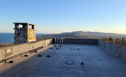 durable rubber membrane roofing installation in coastal maine